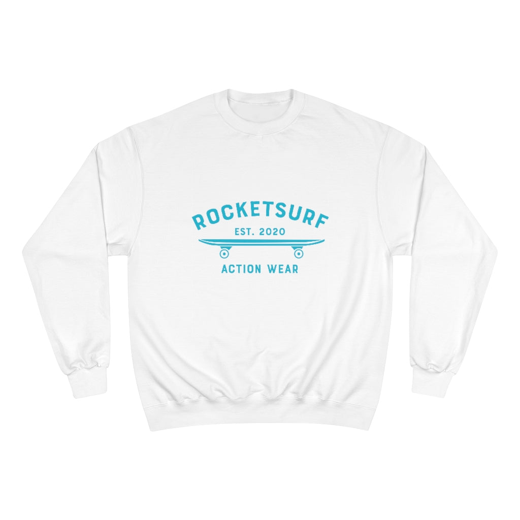 Champion Sweatshirt - RocketSurf Skate Club Light Blue Lettering