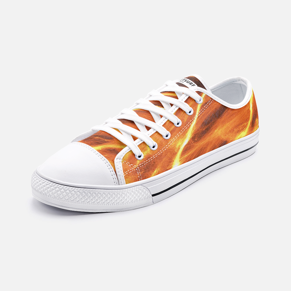 Unisex Low Top Canvas Shoes - Heat