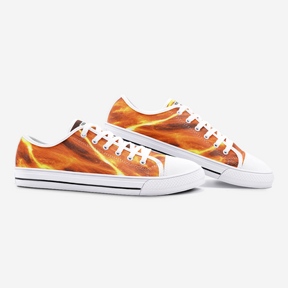 Unisex Low Top Canvas Shoes - Heat