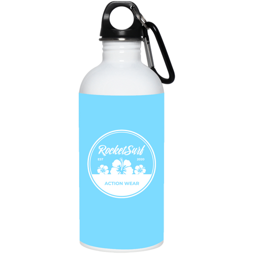 RocketSurf  20 oz. Stainless Steel Water Bottle - White Flowers