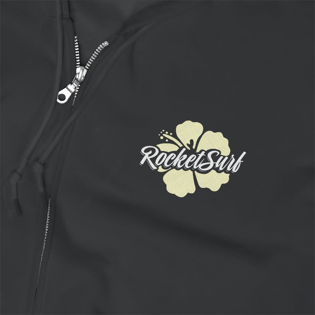 Unisex Zip Up Hoodie Yellow Flower