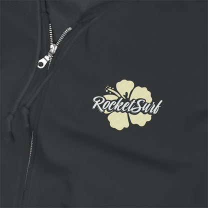 Unisex Zip Up Hoodie Yellow Flower