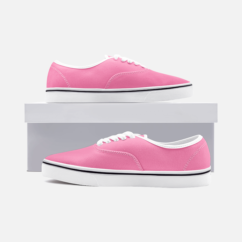 Unisex Canvas Low Cut Loafer Sneakers - Pink