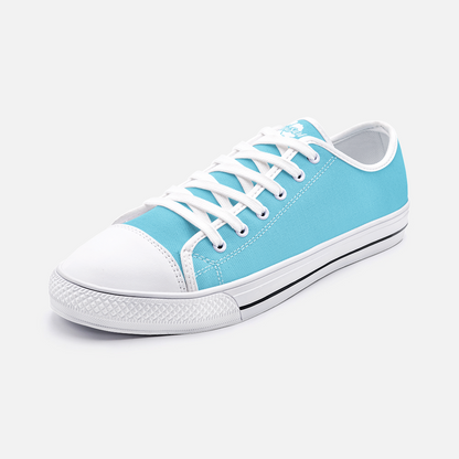 Unisex Low Top Canvas Shoes - Light Blue