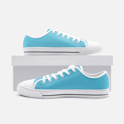 Unisex Low Top Canvas Shoes - Light Blue