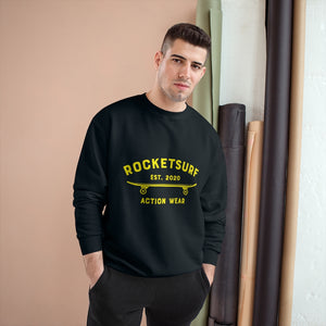 Champion Sweatshirt - RocketSurf Skate Club Light Yellow Lettering