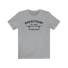 Carregar imagem no visualizador da galeria, RocketSurf Black Skateboard Unisex Short Sleeve Tee