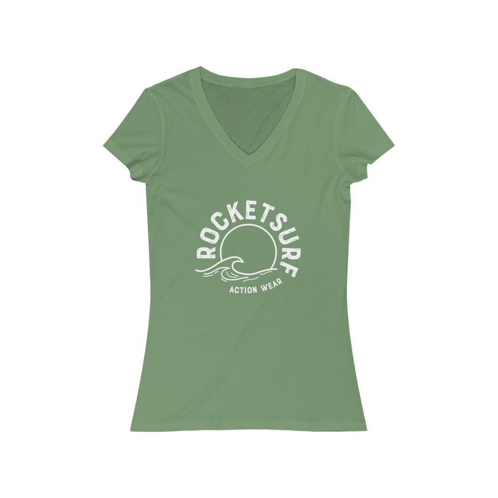RocketSurf Women's Short Sleeve V-Neck Tee