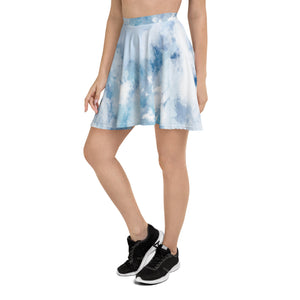 Skater Skirt - Blue Watercolor