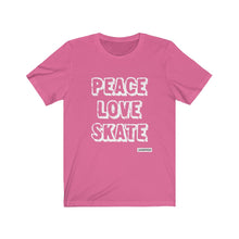 Load image into Gallery viewer, Peace Love Skate Unisex Short Sleeve Tee