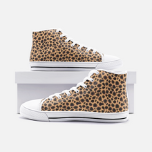Cargar imagen en el visor de la galería, Unisex High Top Canvas Shoes - Cheetah