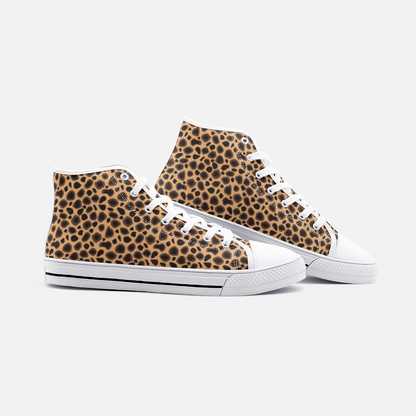 Unisex High Top Canvas Shoes - Cheetah