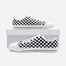 Load image into Gallery viewer, Unisex Low Top Canvas Shoes - Checkerboard