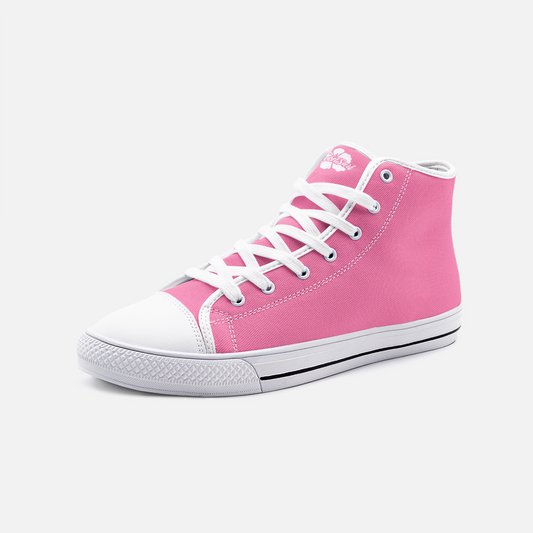 Unisex High Top Canvas Shoes Pink