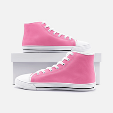 Carregar imagem no visualizador da galeria, Unisex High Top Canvas Shoes Pink