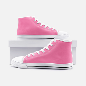 Unisex High Top Canvas Shoes Pink