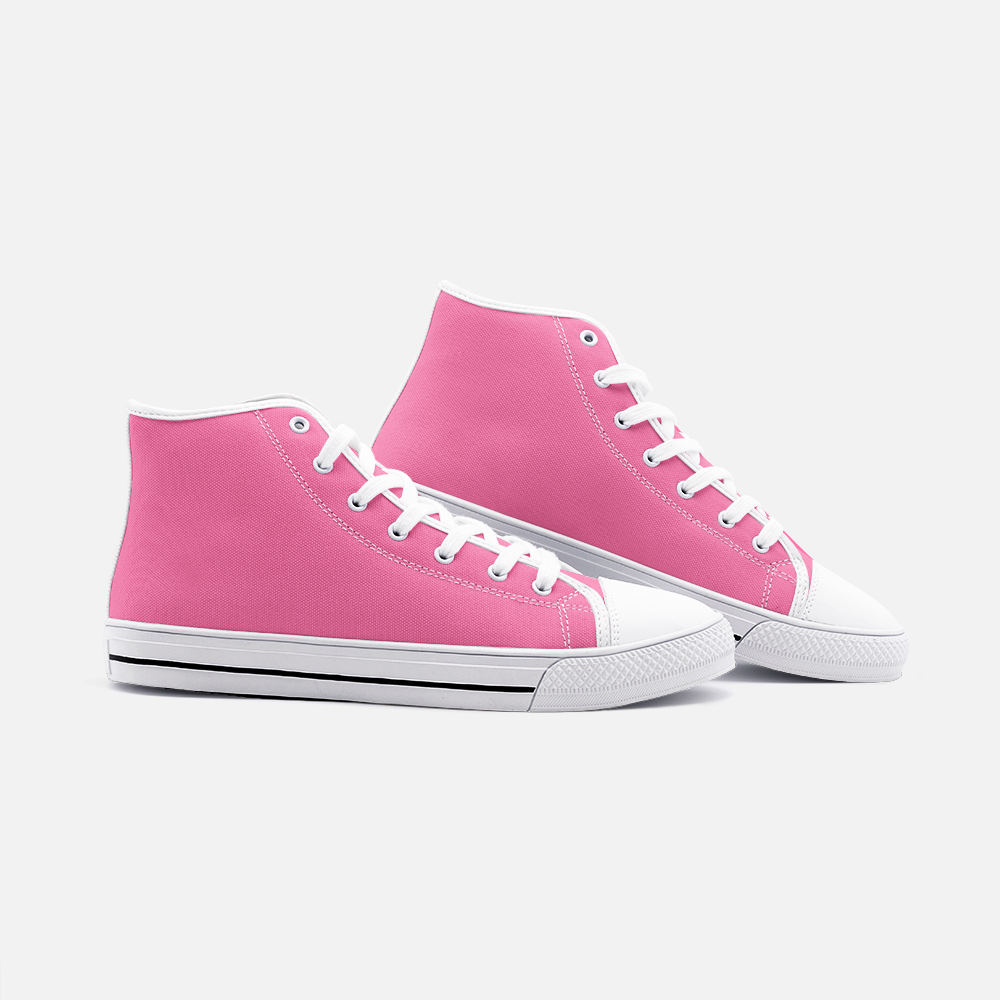 Unisex High Top Canvas Shoes Pink