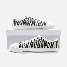 Carregar imagem no visualizador da galeria, Unisex Low Top Canvas Shoes - Zebra