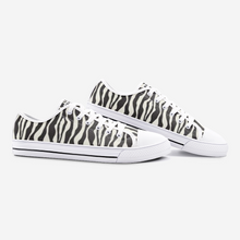 Load image into Gallery viewer, Unisex Low Top Canvas Shoes - Zebra