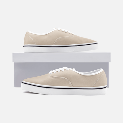 Unisex Canvas Low Cut Loafer Sneakers - Sand