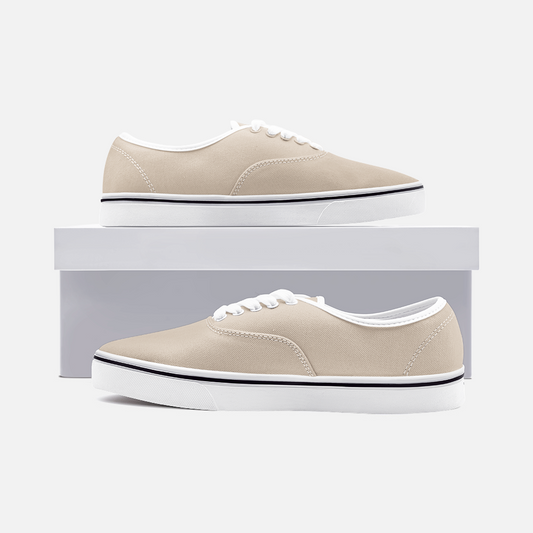 Unisex Canvas Low Cut Loafer Sneakers - Sand