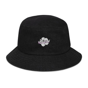 Denim bucket hat - Flower logo