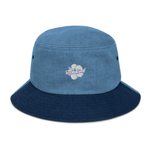 Denim bucket hat - Flower logo