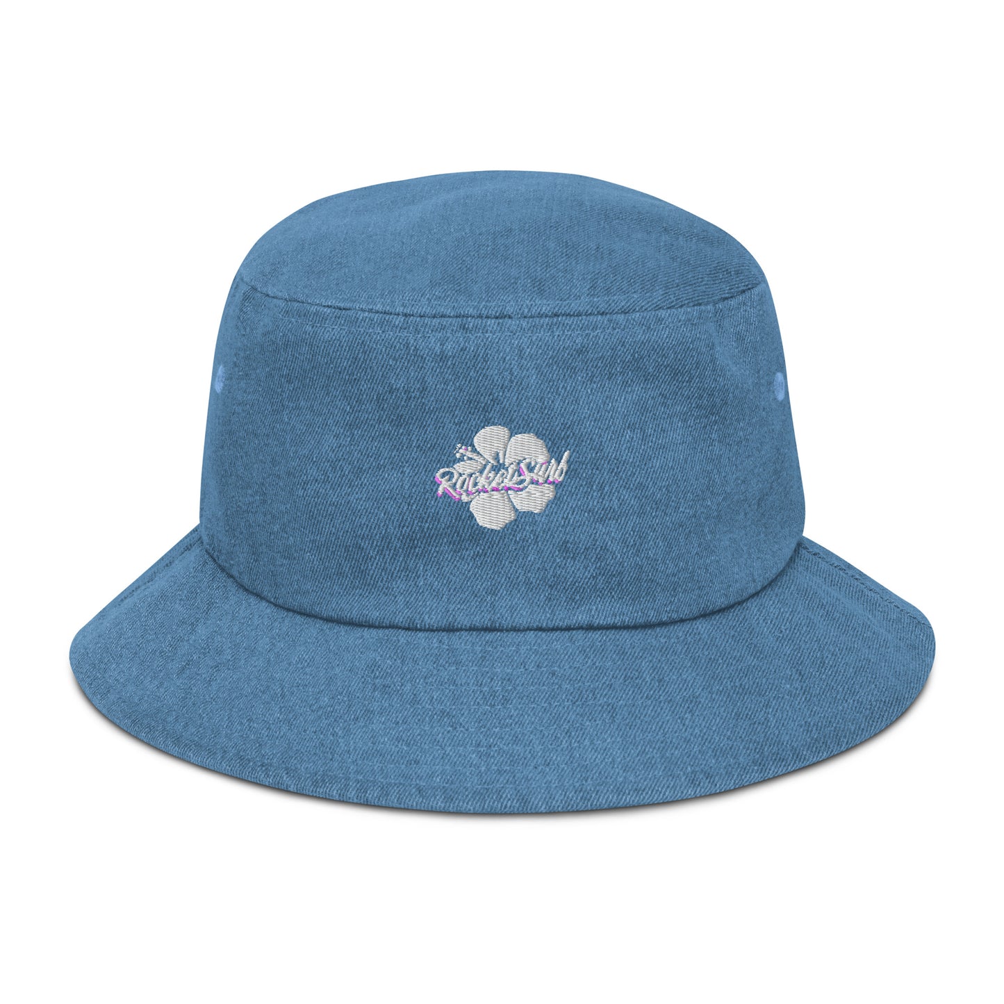 Denim bucket hat - Flower logo