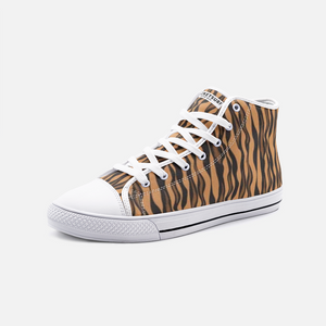 Unisex High Top Canvas Shoes - Tiger