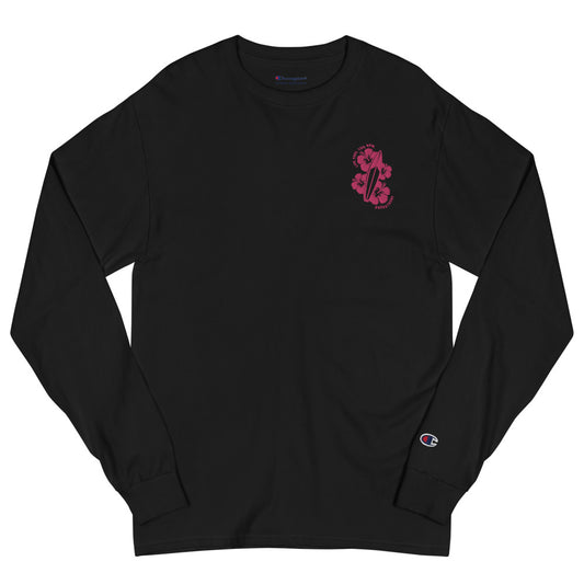 Men's Champion Live Free Live Now - Fuchsia Embroidery