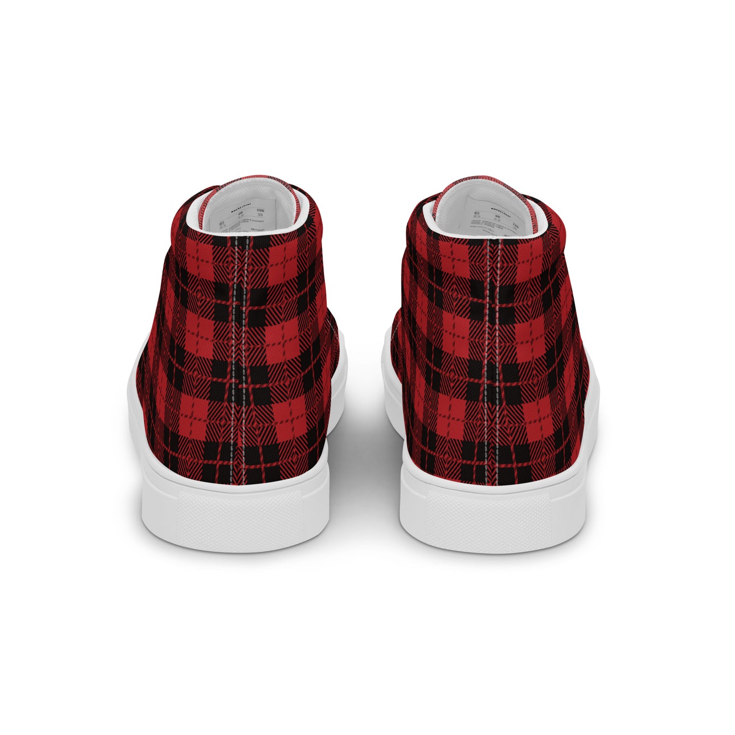 Men’s high top canvas shoes - Plaid
