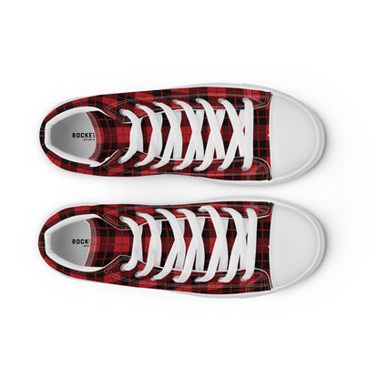 Men’s high top canvas shoes - Plaid