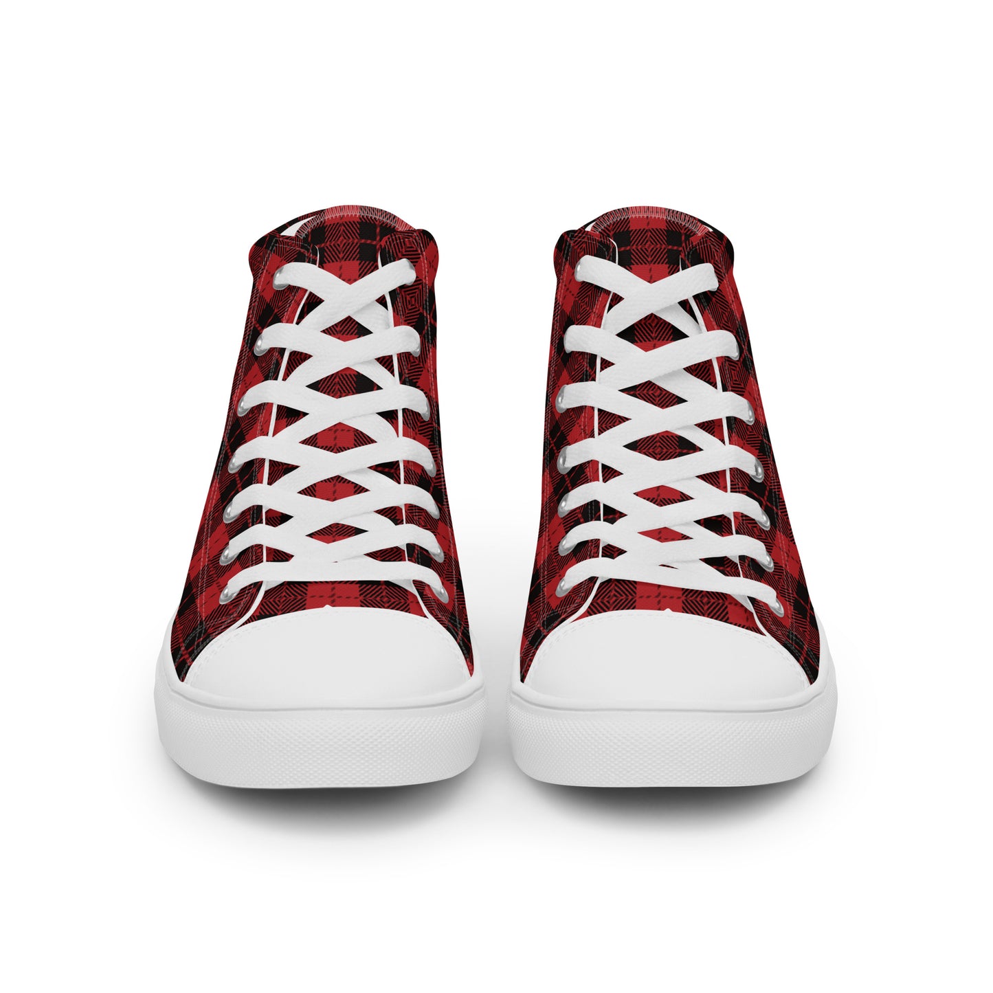 Men’s high top canvas shoes - Plaid