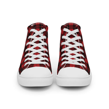 Men’s high top canvas shoes - Plaid