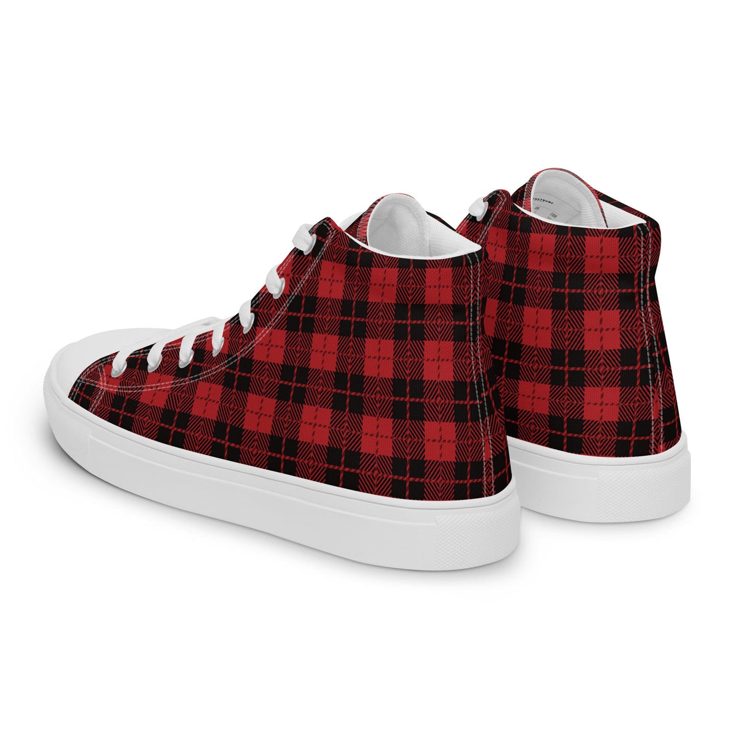 Men’s high top canvas shoes - Plaid
