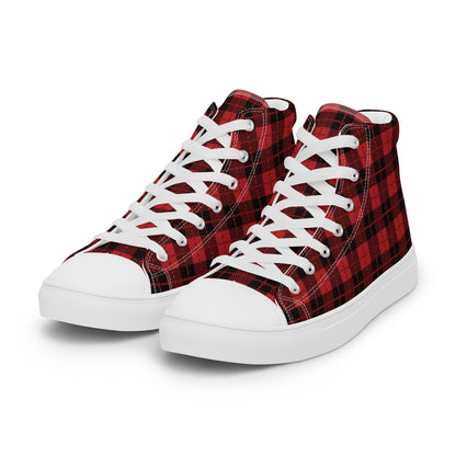 Men’s high top canvas shoes - Plaid