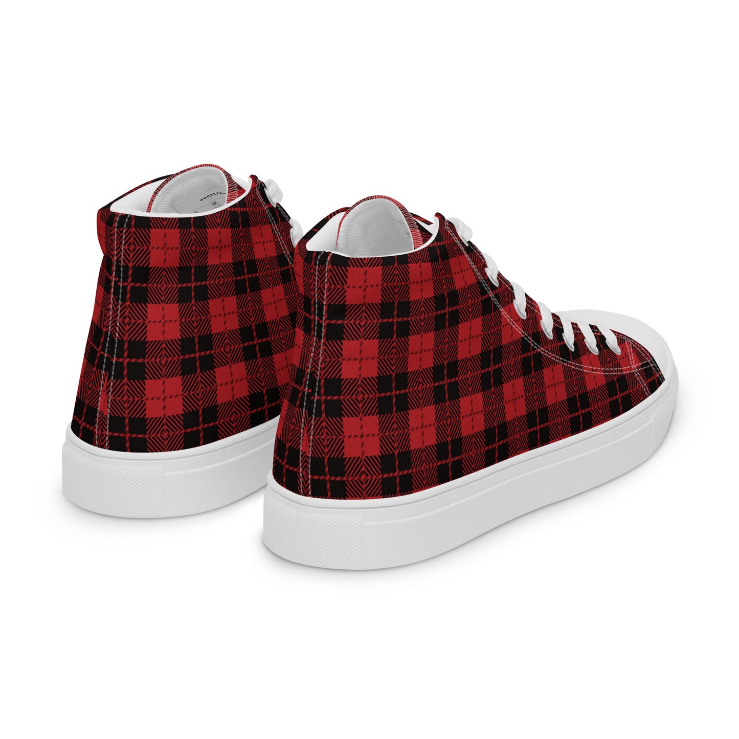 Men’s high top canvas shoes - Plaid