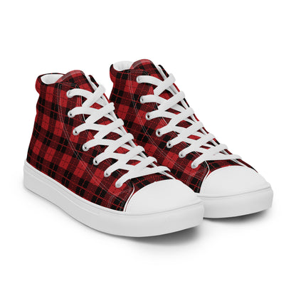 Men’s high top canvas shoes - Plaid