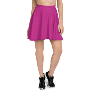 Plain Skater Skirt - Fuchsia