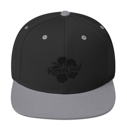 Snapback Hat Black Flower