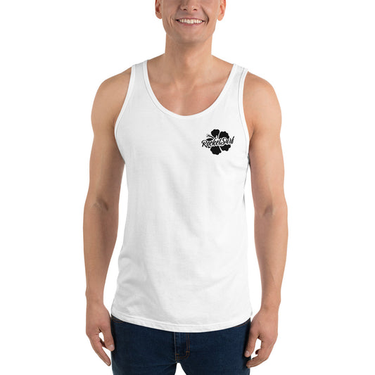 Unisex Tank Top Black Flower