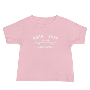 Baby Jersey Short Sleeve Tee - RocketSurf Skate Club White Lettering