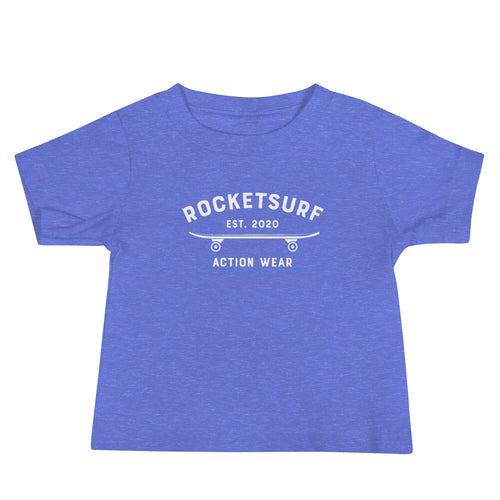 Baby Jersey Short Sleeve Tee - RocketSurf Skate Club White Lettering