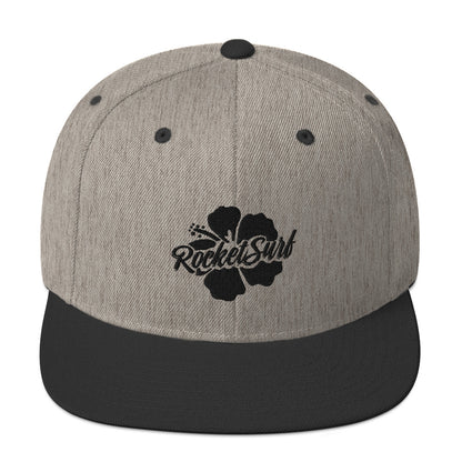 Snapback Hat Black Flower
