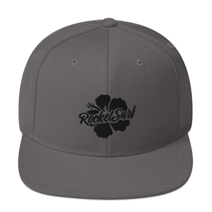 Snapback Hat Black Flower