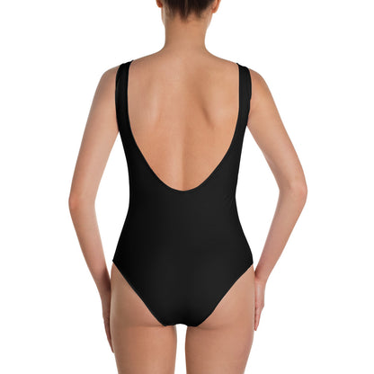 One-Piece Swimsuit - White Flower - Shadow
