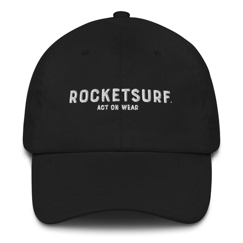 RocketSuf Logo Black Dad hat