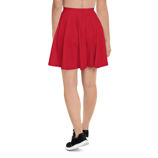 Plain Skater Skirt - Red