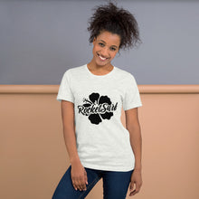 Cargar imagen en el visor de la galería, Short-Sleeve Unisex T-Shirt Black Flower
