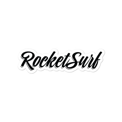Surfboard Waterproof Vinyl Sticker - RocketSurf script logo
